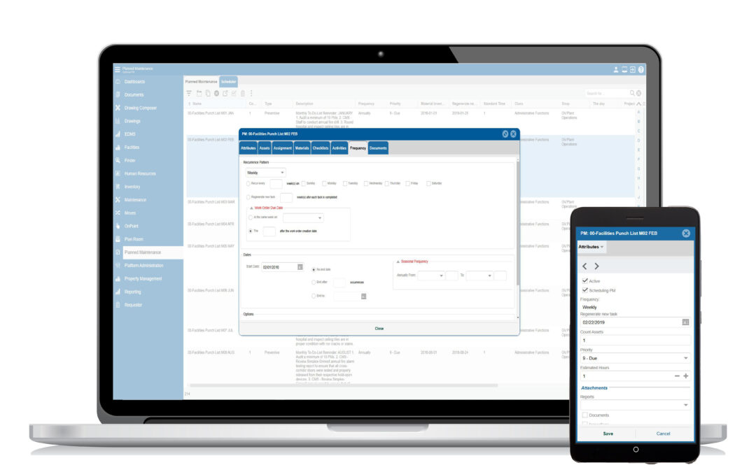 Evolve FM – Effective Planning and Scheduling Module in CMMS Software
