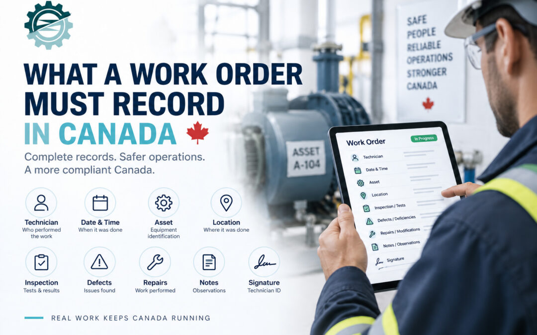 What a Work Order Must Actually Record in Canada